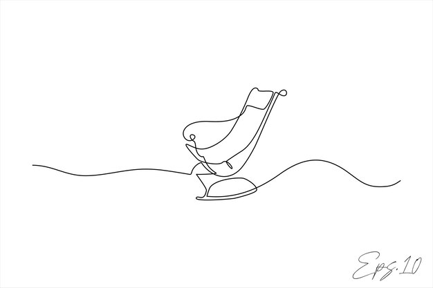 dibujo de línea continua de una silla de salón
