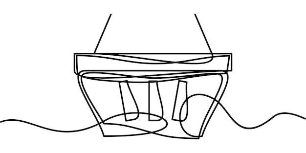 dibujo de línea continua del símbolo del carrito de compras concepto de negocio ilustración de arte de línea abstracta