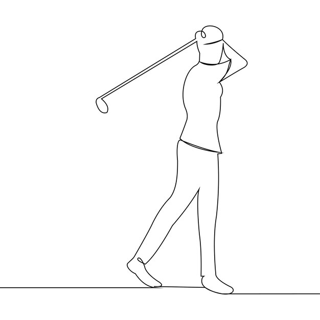 Dibujo de línea continua de varias personas con estilo ilustración vectorial premium
