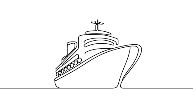 Dibujo de línea continua Vino con cóctel y limón aislado sobre fondo blanco Ilustración vectorial dibujada a mano
