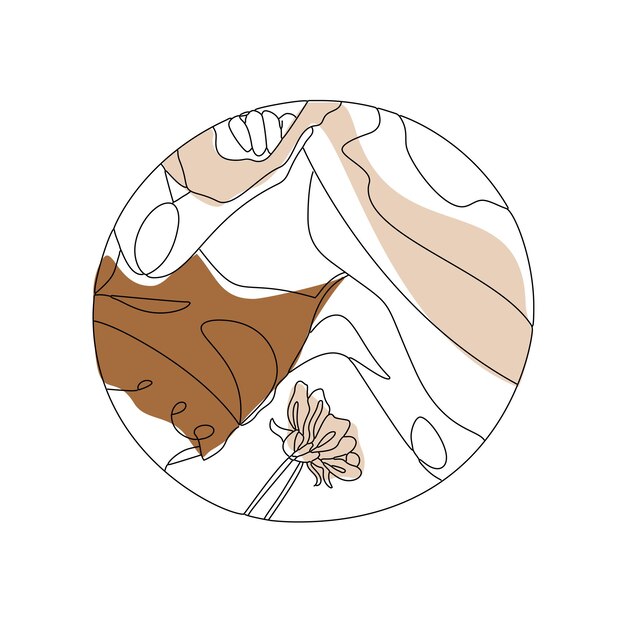 Dibujo de la línea del cuerpo femenino