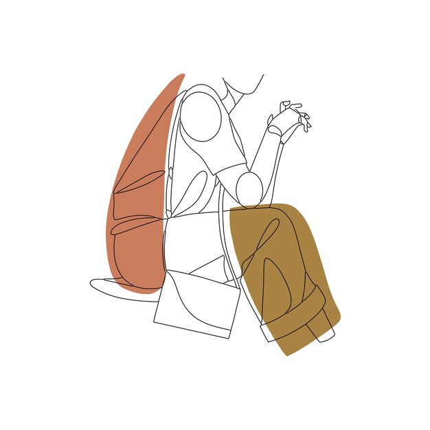 Dibujo de la línea del cuerpo femenino