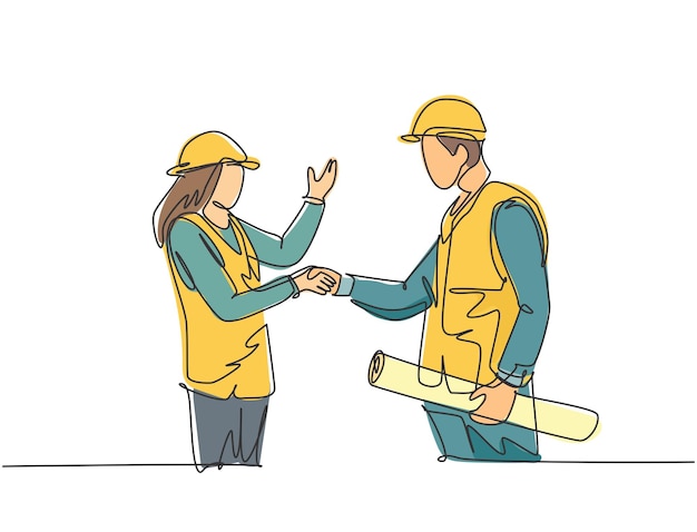 Un dibujo de una línea de dos manos adultas que se sostienen juntas Vector de diseño de pareja romántica