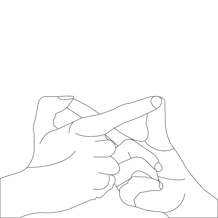 Vector dibujo de una línea e imagen de contorno dibujada a mano sobre fondo blanco