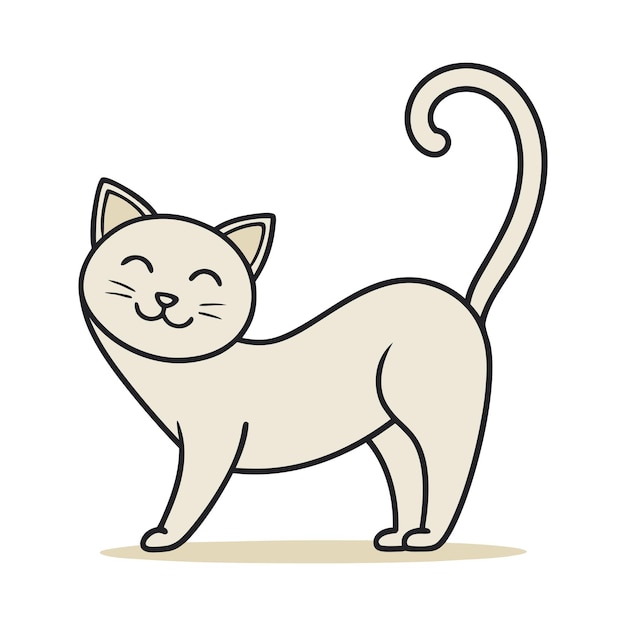 Dibujo de una línea de un gato