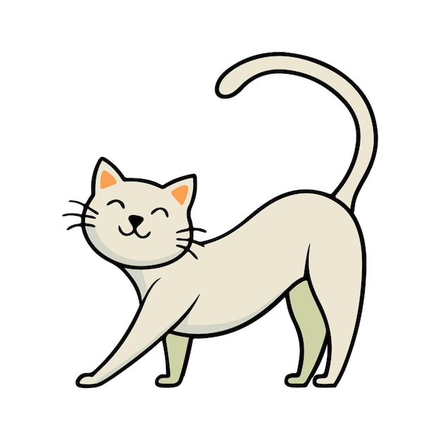 Dibujo de una línea de un gato