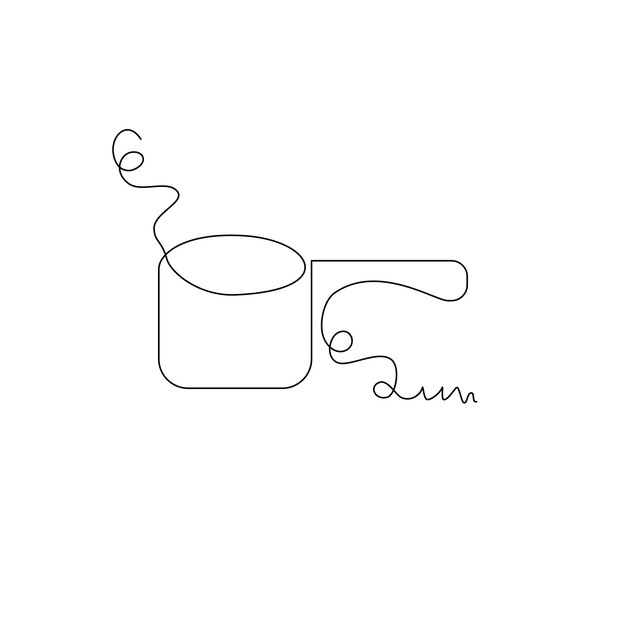 Un dibujo de línea, una ilustración vectorial de agua, un dibujo lineal, una línea continua, simple, dibujada a mano.
