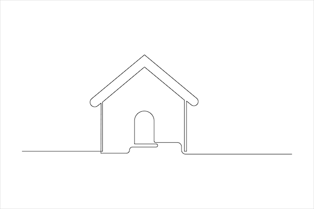 Dibujo de una línea de una ilustración vectorial de contorno continuo aislado