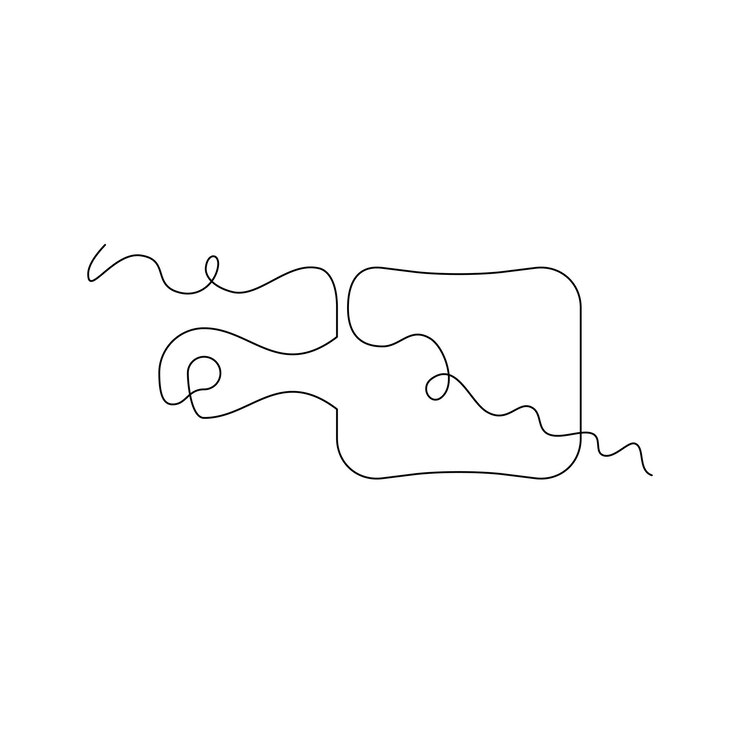 Vector un dibujo de línea una ilustración vectorial del tablero de corte un dibujo lineal continuo simple dibujado a mano