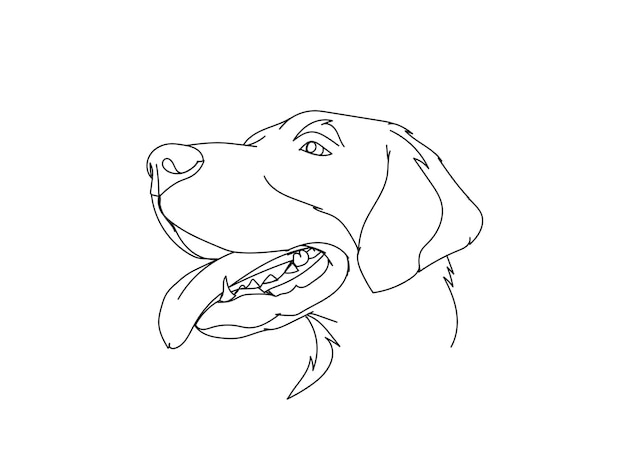 Dibujo de línea de perro