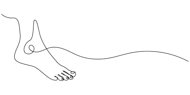 Dibujo de la línea del pie y el tobillo