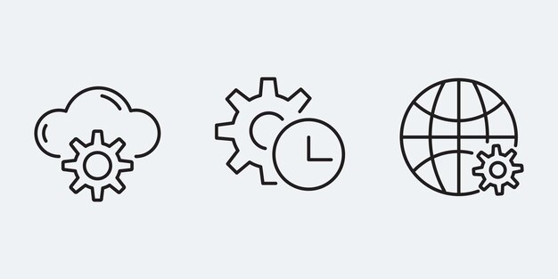 un dibujo de línea de un reloj y un reloj que muestra la hora como 3 30