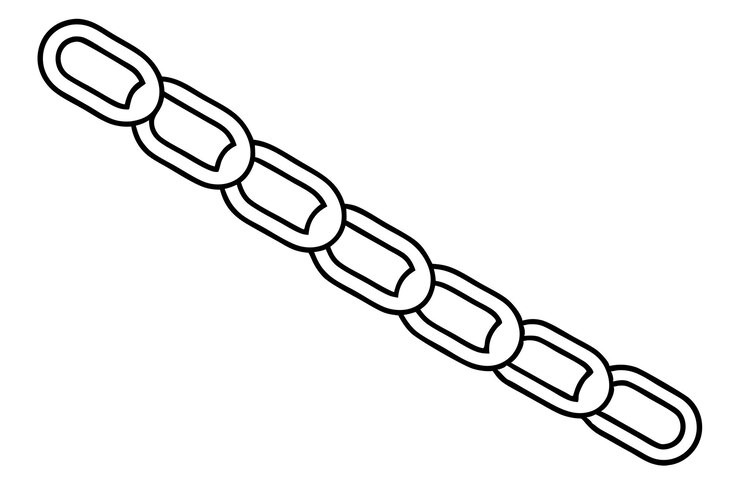 Vector dibujo de línea simple de una ilustración de vector de cadena