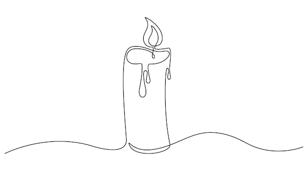 dibujo de una línea de vela