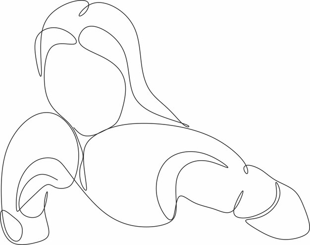 Dibujo lineal abstracto de un boxeador