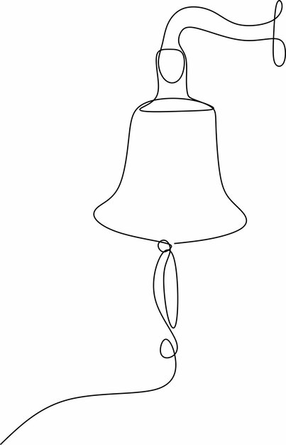 dibujo lineal de las campanas de la iglesia