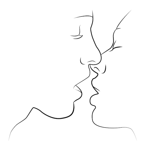 El dibujo lineal continuo está de moda minimalista Dibujo de contorno minimalista