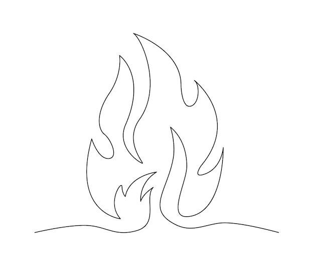 Un dibujo lineal de un incendio.