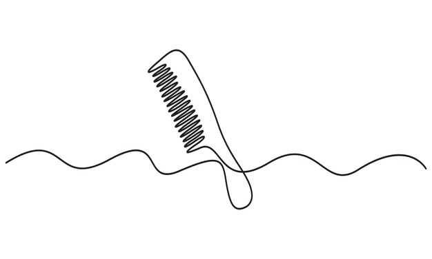 Dibujo lineal de un peine