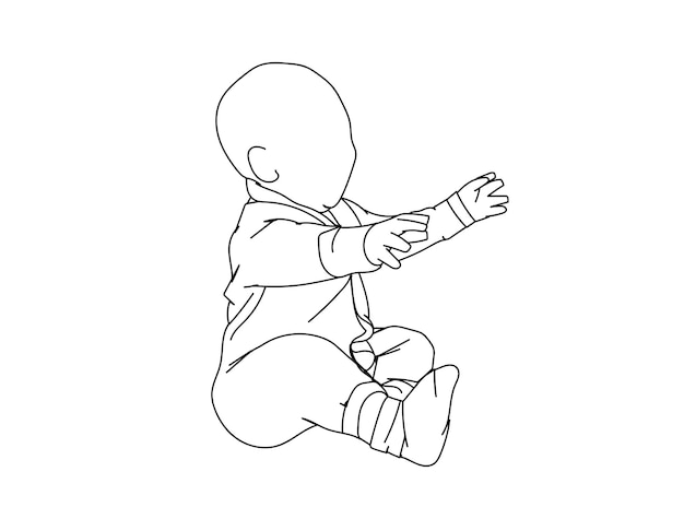 Vector dibujo de líneas para bebés