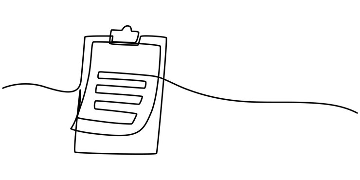 Vector dibujo de líneas continuas del portapapeles icono de gráfico de crecimiento diagrama de barras de negocios objeto de una línea única