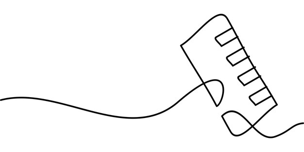 dibujo de líneas continuas símbolo de regla ilustración de arte de líneas abstractas