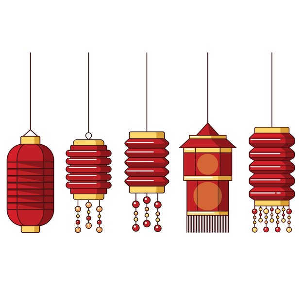 un dibujo de una linterna roja con un diseño rojo en la parte inferior