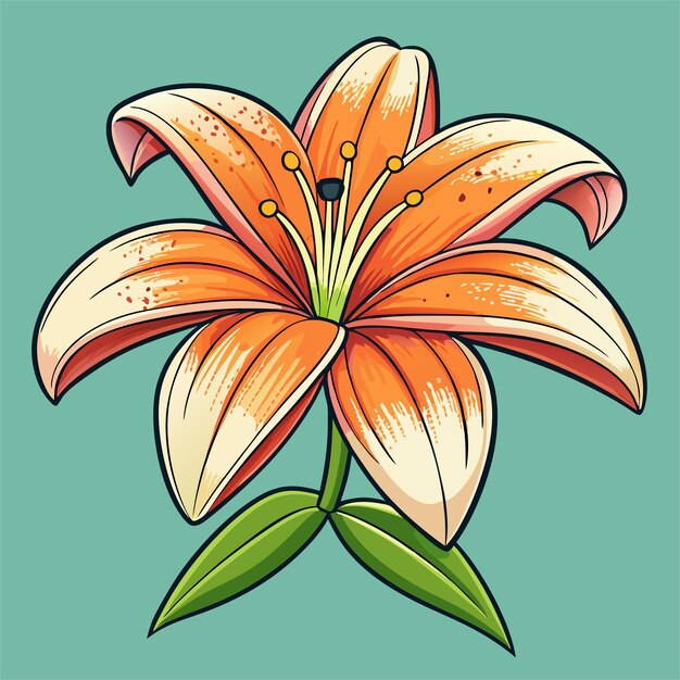 un dibujo de un lirio con las palabras " lirio " en él