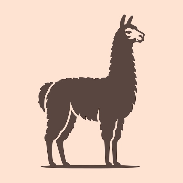 un dibujo de una llama que es marrón y tiene un contorno marrón