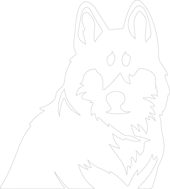 un dibujo de un lobo con un tiburón en el fondo