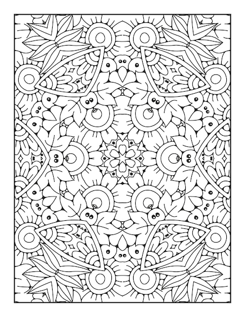 Vector dibujo de mandala para colorear dibujo de mandala para colorear