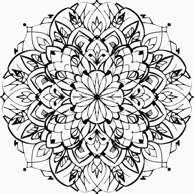 Dibujo de Mándala para colorear