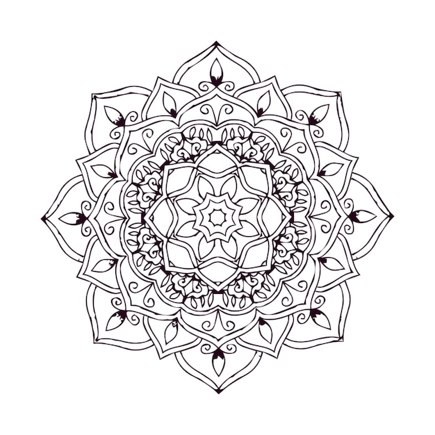 Un dibujo de un mandala con un diseño que dice la palabra en él