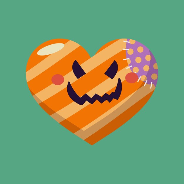 Vector dibujo a mano amor de halloween