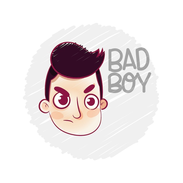 Vector dibujo a mano bad boy