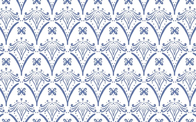 dibujo a mano batik étnico patrón sin costuras ilustración abstracta papel tapiz diseño de azulejos de textura