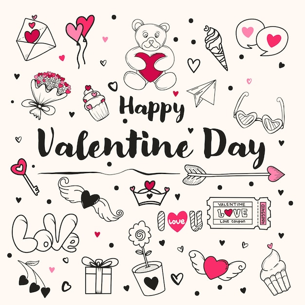 Un dibujo a mano para el día de San Valentín