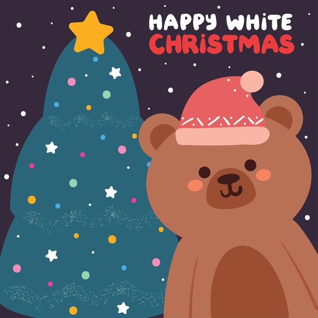 dibujo a mano de dibujos animados tarjeta de Navidad papel tapiz fondo papel tapiz de Navidad lindo
