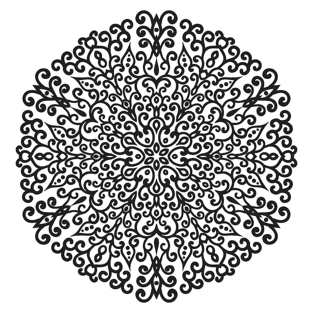 Dibujo a mano elemento mandala zentangle