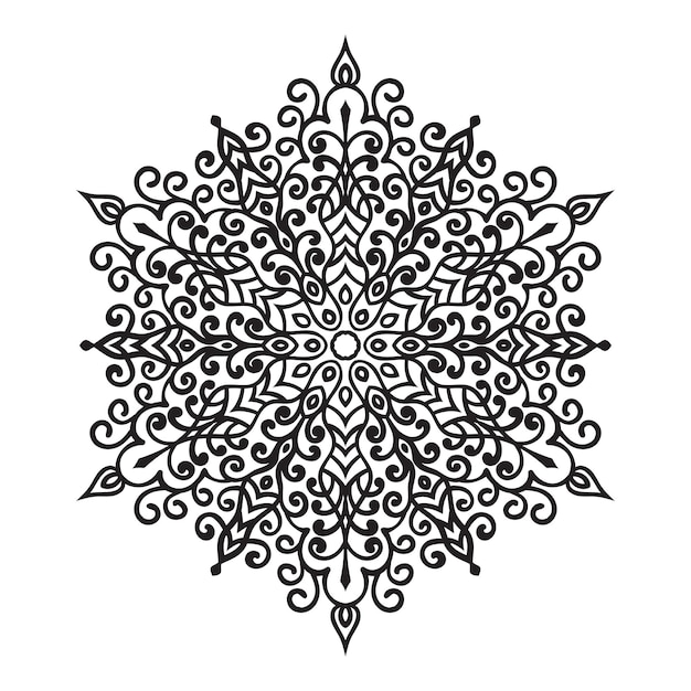 Dibujo a mano elemento mandala zentangle