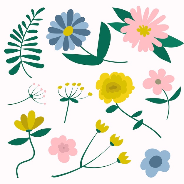 Dibujo a mano de flores