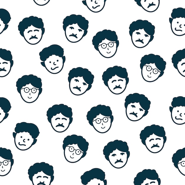 Dibujo a mano frizzy family pattern