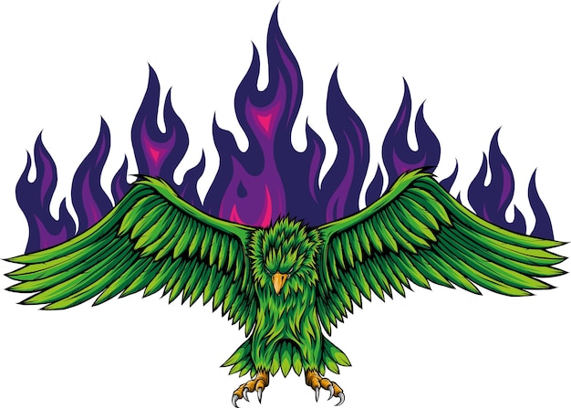 dibujo a mano de ilustración de vector de águila