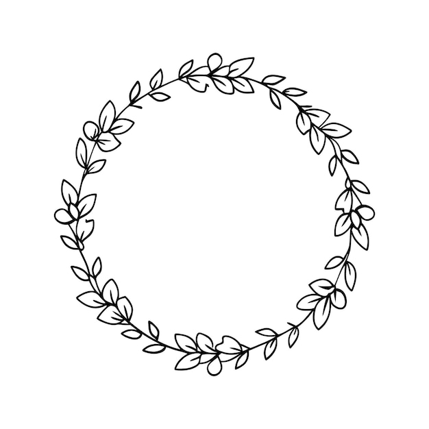 Dibujo a mano plano de flores aisladas Diseño artístico de líneas
