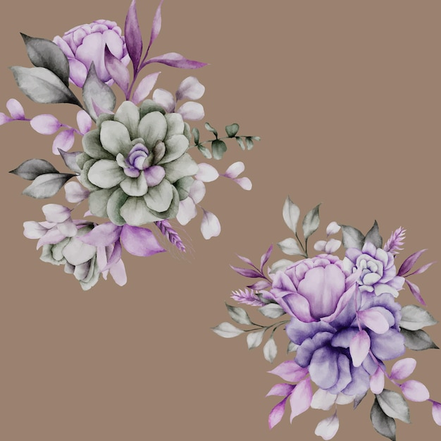 dibujo a mano de un ramo de flores