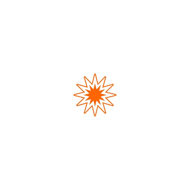 dibujo a mano del vector de estrellas naranja