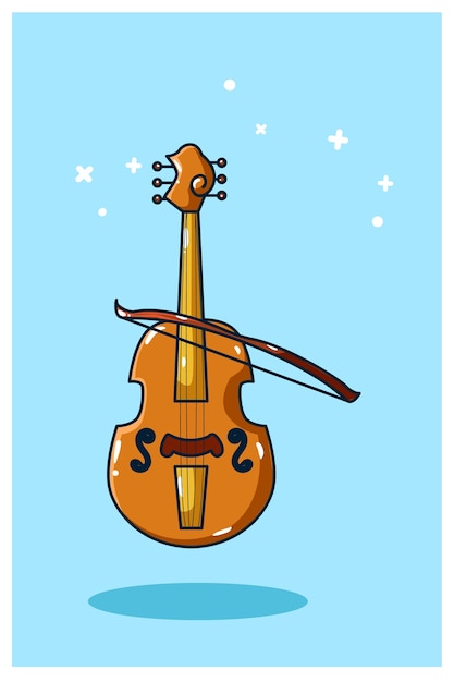 Vector dibujo a mano violín vector ilustración