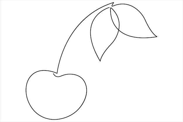 Un dibujo de una manzana con un dibujo de un corazón en él