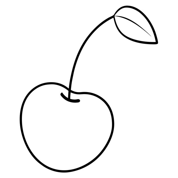 un dibujo de una manzana con una sombra de lámpara en él