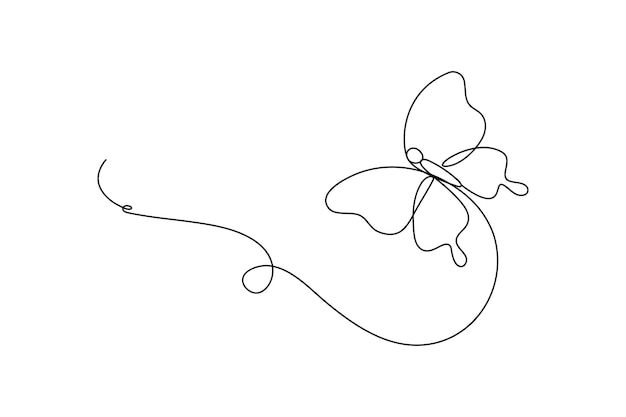 un dibujo de una mariposa con una flor en ella